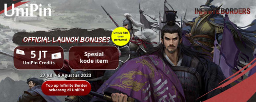 Taklukkan Teritori Baru: Buat Dunia Kekaisaran di Infinite Borders! Dapatkan Total 5 JT UniPin Credits & Kode Item untuk 500 Pemenang Pertama